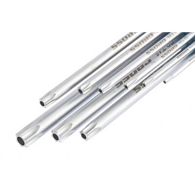 Набор ключей имбусовых Torx -TT, 9 шт: T10-T50, экстра-длинные, S2, сатинированные Gross 16408, фото 3