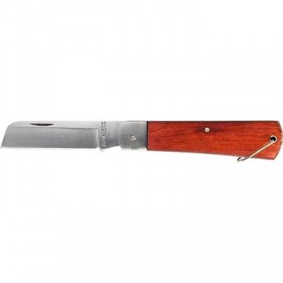 Нож складной 200мм деревянная ручка, прямое лезвие Sparta 78998, фото 1