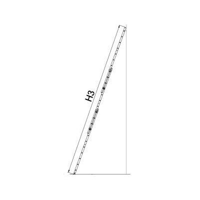 Алюминиевая трехсекционная лестница стремянка Dogrular 4307 - 3x7, фото 5