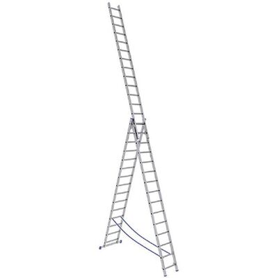 Алюминиевая трехсекционная лестница стремянка Dogrular 4316 - 3x16, фото 1