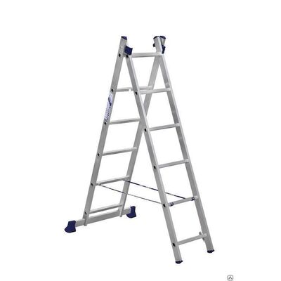 Алюминиевая двухсекционная лестница-стремянка Dogrular 4206 2x6, фото 1