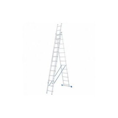 Алюминиевая трехсекционная лестница стремянка Dogrular 4313 - 3x13, фото 1
