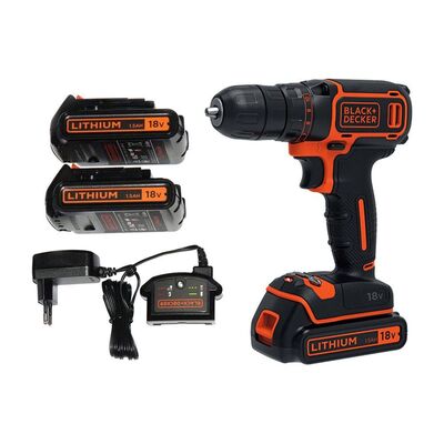 Аккумуляторная дрель-шуруповерт Black&amp;Decker BDCDC18B-QW, фото 5