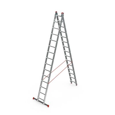 Двухсекционная алюминиевая лестница Sarayli 2х6 4206, фото 1