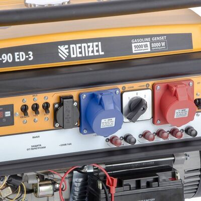 Генератор бензиновый Denzel PS 90ED-3 (9.0 кВт) 946944, фото 9