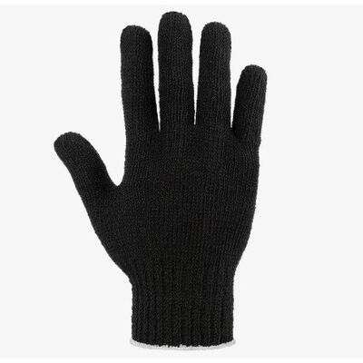 Перчатки 5 нитей утеплённые черные (без ПВХ), фото 1