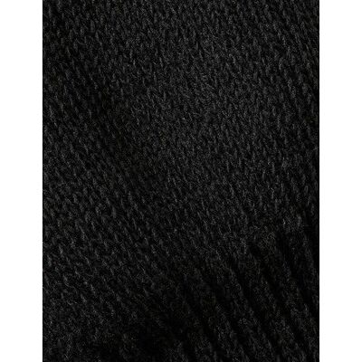 Перчатки 5 нитей утеплённые черные (без ПВХ), фото 2