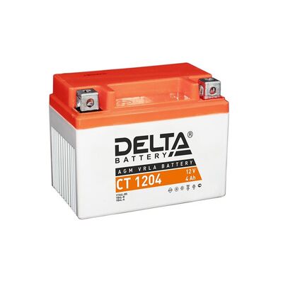 Стартерный аккумулятор Delta СТ 1204 (12В, 4Ач), фото 1