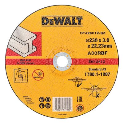 Круг отрезной по металлу DeWALT DT42601Z-QZ, INDUSTRIAL, (230 x 22.2 x 3.0 мм), фото 1
