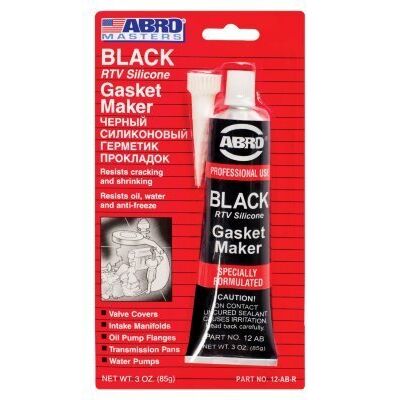 Герметик прокладок, силиконовый черный 85г ABRO MASTERS 12-AB-CH-R 16201, фото 1