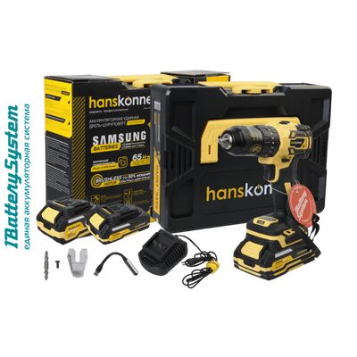 Аккумуляторный шуруповерт 1BatterySystem Hanskonner HCD2065PRO, фото 2