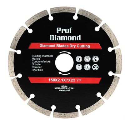 Диск алмазный сегментный Prof Diamond 150x22.2xZ12/7x2.1мм TORGWIN S67067, фото 1