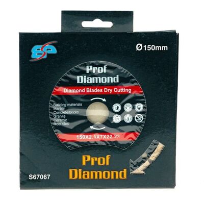 Диск алмазный сегментный Prof Diamond 150x22.2xZ12/7x2.1мм TORGWIN S67067, фото 3