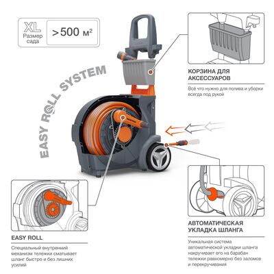Тележка со шлангом 40м Smart Cart DAEWOO DWR 4040, фото 9