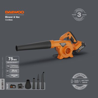 Воздуходув-пылесос аккумуляторный DAEWOO DABL 2821Li SET, фото 14