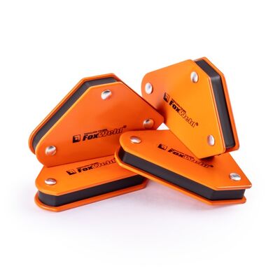 Набор угольников магнитных (4шт. комп, 45/90/135град, усилие 4х4кг) FoxWeld FIX KIT-4 5391, фото 1