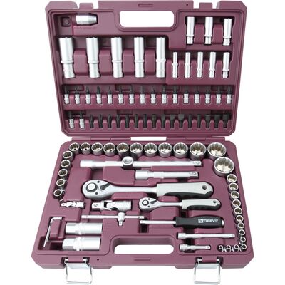 Набор инструмента универсальный 1/4&quot;, 1/2&quot;DR, 94 предмета Thorvik TS094 054010, фото 2