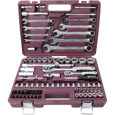 Набор инструмента универсальный 1/4&quot;, 1/2&quot;DR, 82 предмета Thorvik TS082 054007, фото 2