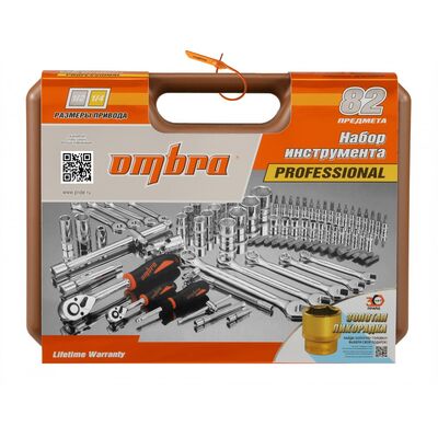Набор инструмента универсальный 1/4&quot;, 1/2&quot;DR, 82 предмета Ombra OMT82S 055014, фото 3