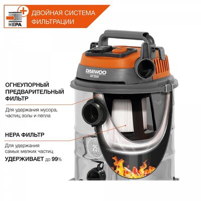 Пылесос универсальный DAEWOO DAVC 2514S, фото 9
