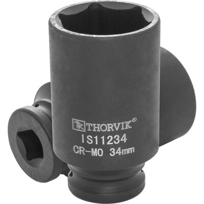 Головка торцевая ударная глубокая 1/2&quot;DR, 34мм, Cr-Mo,Thorvik (IS11234) 053460, фото 1