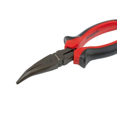 Длинногубцы изогнутые Black Nickel, 180 мм, двухкомпонентные рукоятки Matrix 17460, фото 2