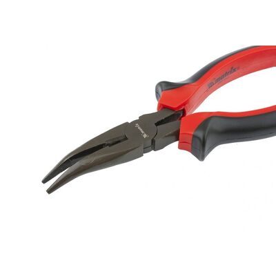 Длинногубцы изогнутые Black Nickel, 180 мм, двухкомпонентные рукоятки Matrix 17460, фото 3