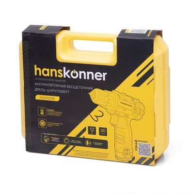 Аккумуляторный шуруповерт Hanskonner HCD1230R, фото 14