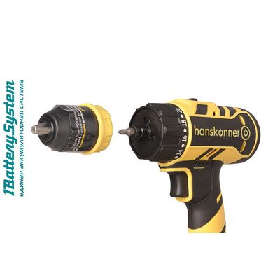 Аккумуляторный шуруповерт Hanskonner HCD1865C 1BatterySystem, фото 5