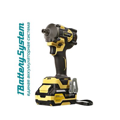 Аккумуляторный ударный гайковерт Hanskonner HCD20420BLC 1BatterySystem, фото 5
