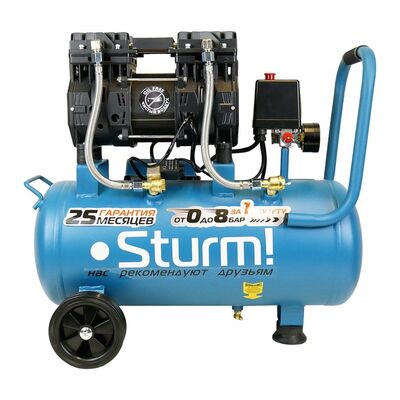 Компресссор безмасляный бесшумный Sturm AC93224OL, фото 6