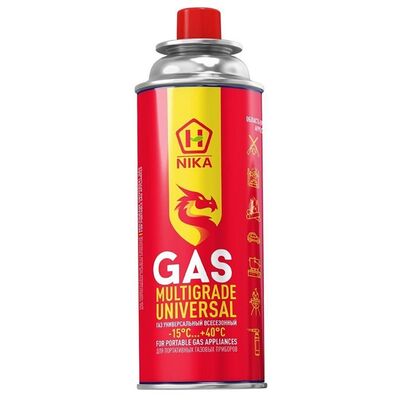Газ для портативных плит, универсальный, метал. баллон 220гр GAS (цанговый, всесезонный), фото 1