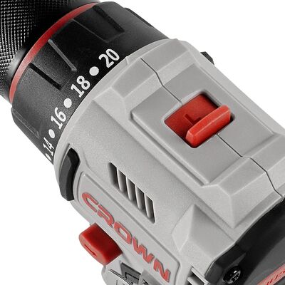 Аккумуляторная дрель-шуруповерт CROWN CT21129HMX-2 BMC, фото 4