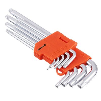 Набор ключей TORX-профиль 9 пр., T10 - T50, длина 95 - 220мм Ермак 657188, фото 1