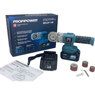 Аккумуляторный аппарат для сварки пластиковых труб Profipower MKLDF-18B E0148, фото 5