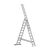 Алюминиевая трехсекционная лестница стремянка Dogrular 4310 - 3x10, фото 1