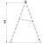Алюминиевая двухсекционная лестница-стремянка Dogrular 4210 2x10, фото 3